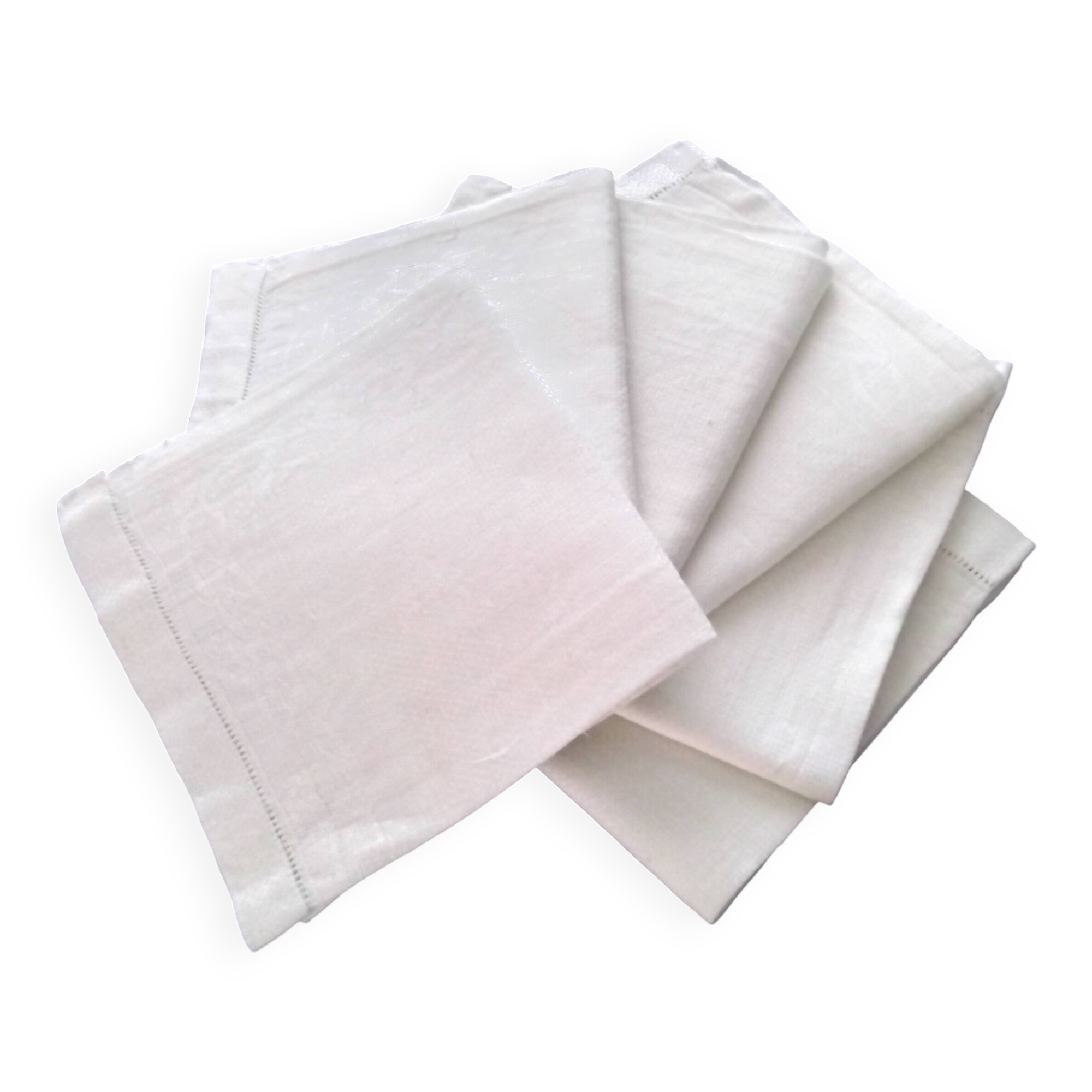 6 Damask linen napkins, 53 x 73 cm