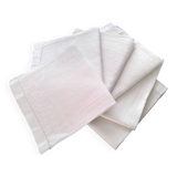 6 Damask linen napkins, 53 x 73 cm