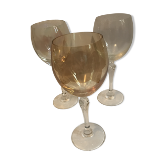 Set de 3 verres en cristal des années 30