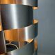 Suspension en aluminium Max Sauze, style mid-century modern, France, années 1970.