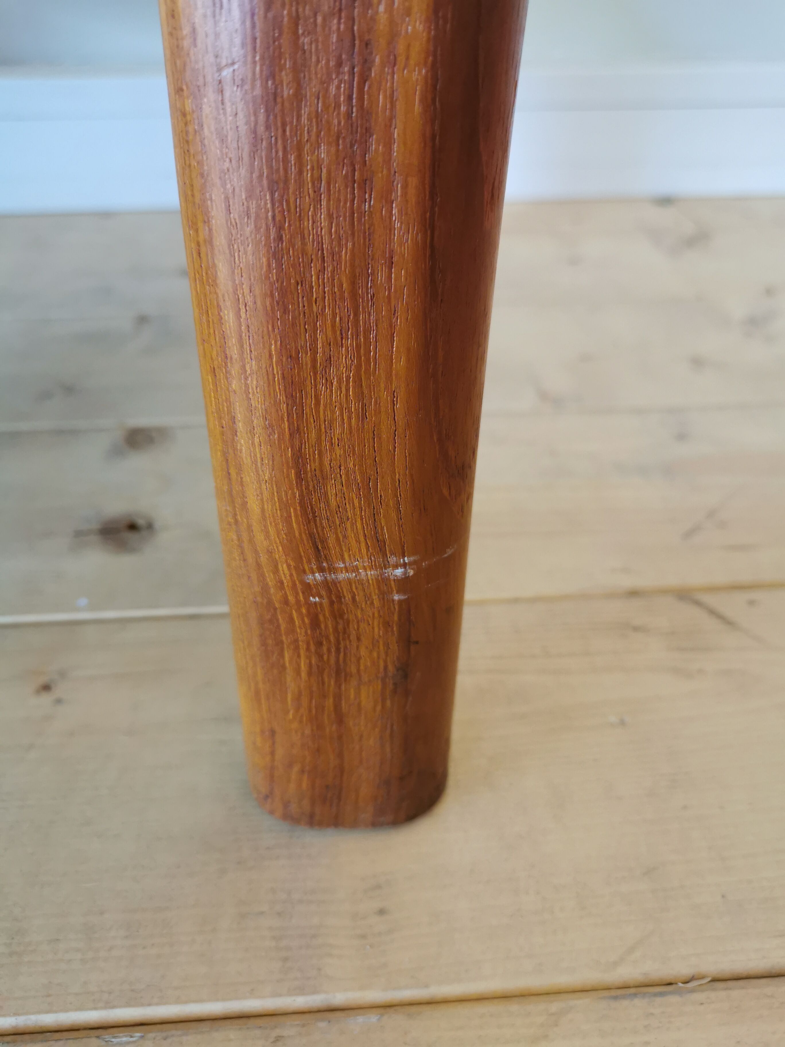 Pair of Dyrlund leather footrest 60s leather