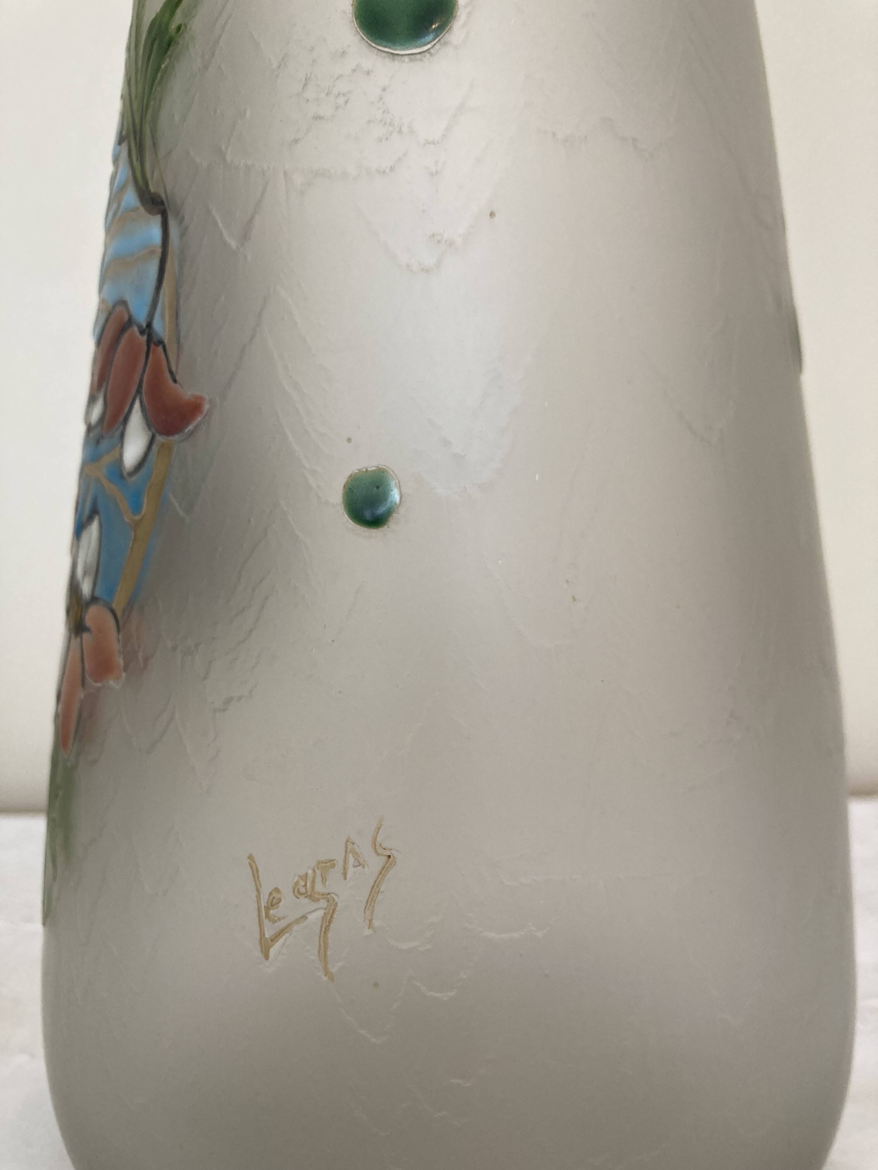 LEGRAS, Vase Art Nouveau fin XIXe