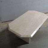 Vintage travertine coffee table, Italy 1970