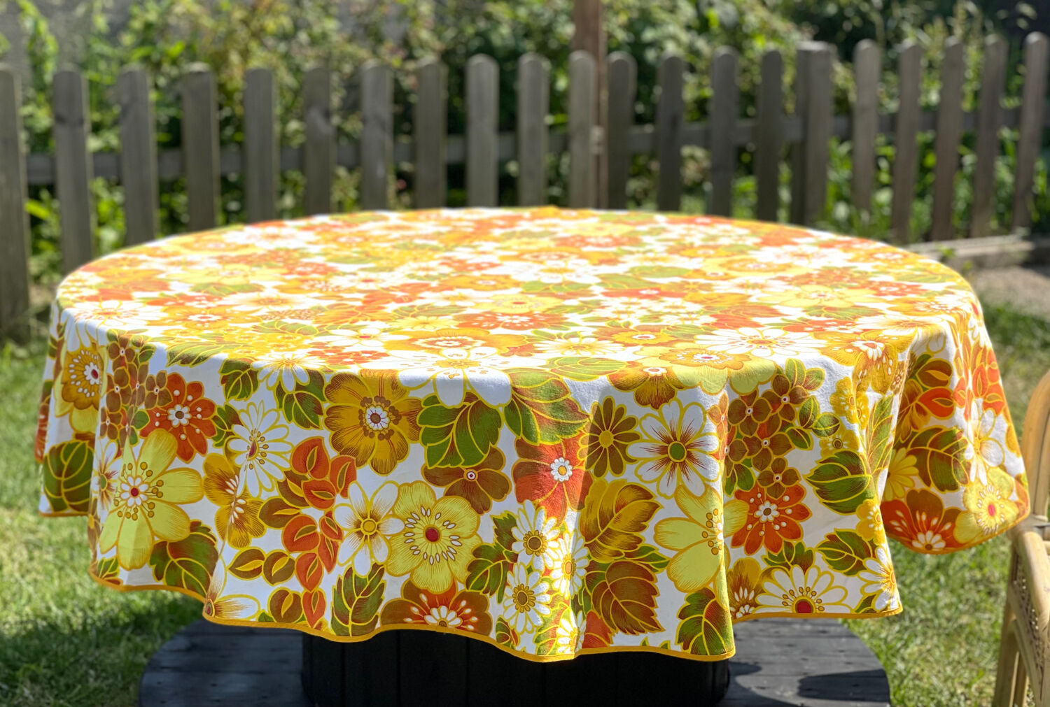 Nappe ronde vintage 1970