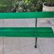 Large wooden and cast iron garden bench 224 cm