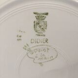 6 assiettes plates anciennes Digoin Sarreguemines modèle Didier