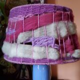 Digoin sandstone lamp from the 70s wool lampshade