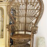 Armchair Emmanuelle Peacock Rattan