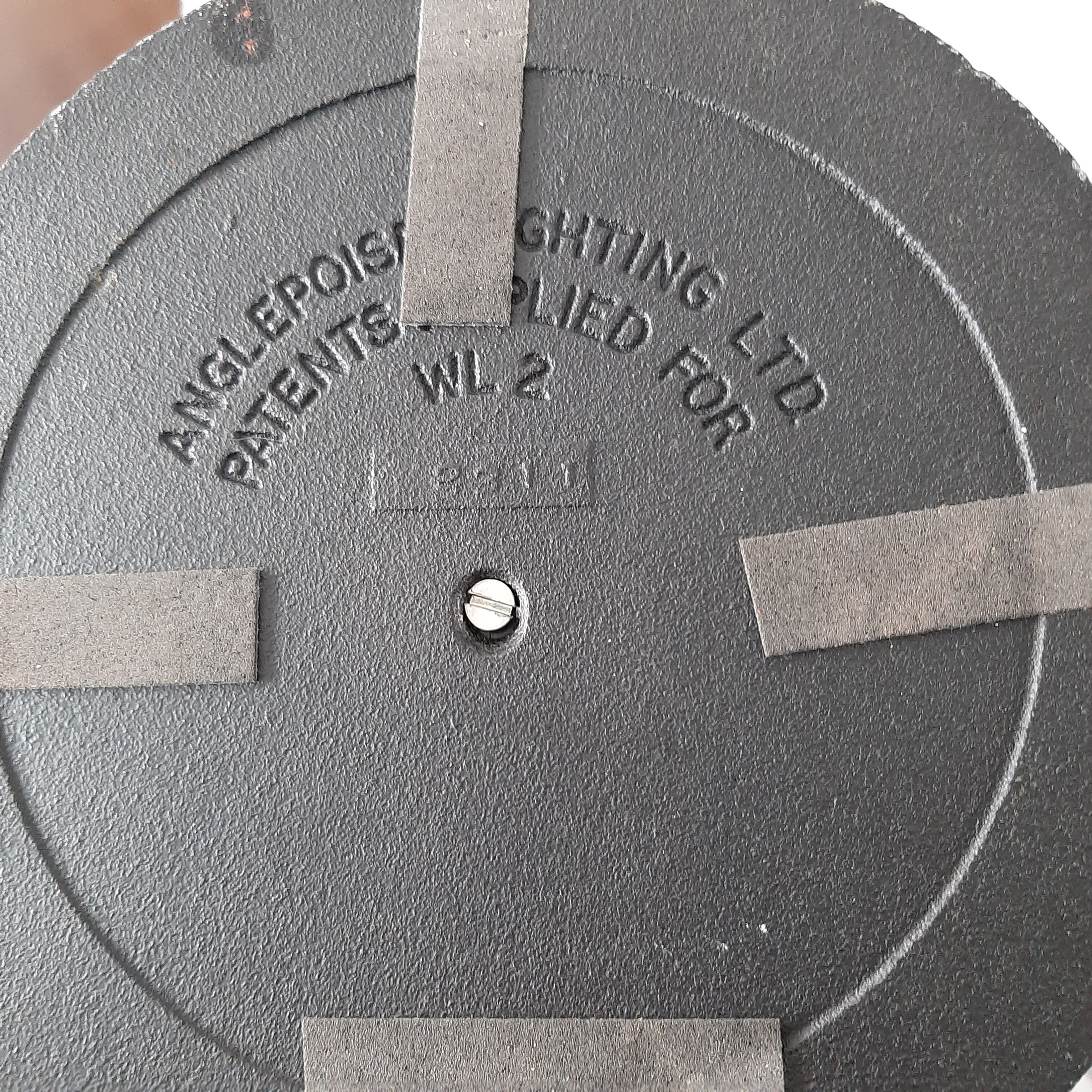 Black cast iron and aluminium WL2 Anglepoise lamp