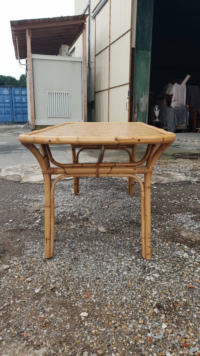 1970s rattan dining table