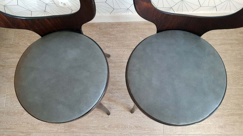 Pair of vintage Baumann chairs model "Mouette".