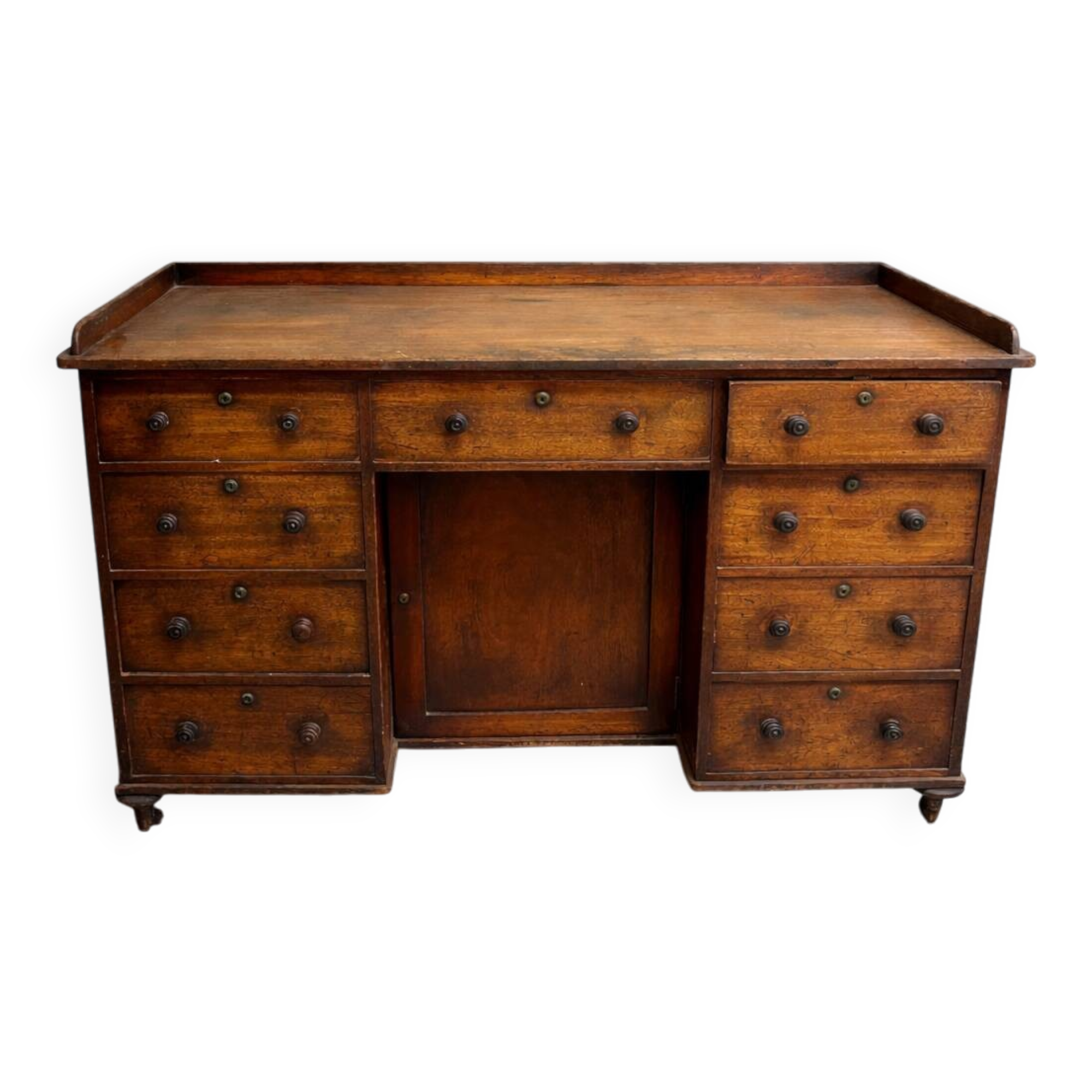 English desk with wooden drawers, late 19th century