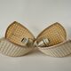 Pair of lotus cane wall lights from the 50s and 60s