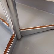 Vintage ceramic and chrome metal coffee table from the 70s