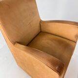 2 fauteuils Wittmann "Duke" en daim par Hannes Wettstein, 1990