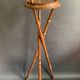 Napoleon III tripod plant stand in bamboo-style wood