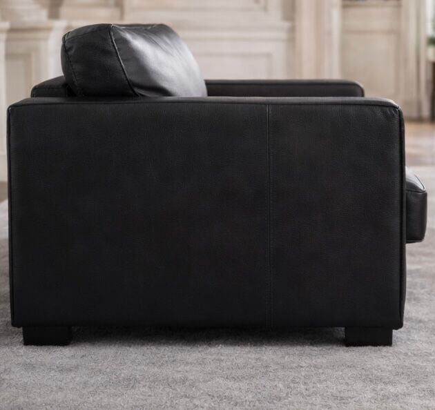 Canapé en cuir noir 3 places Poltrona Frau