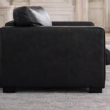 Canapé en cuir noir 3 places Poltrona Frau