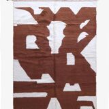 Tapis fait main marron 250cmx150cmn