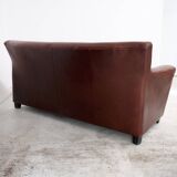 Oxblood leather sofa DeSede DS-72b