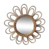 Mirror rattan flowers  39x39cm