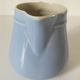 Duo of pastel ceramic milk jugs – Lavender blue & vintage cream
