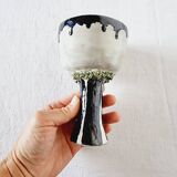 Impressionnante tasse ou calice fait à la main et peint à la main, pièce unique et de collection