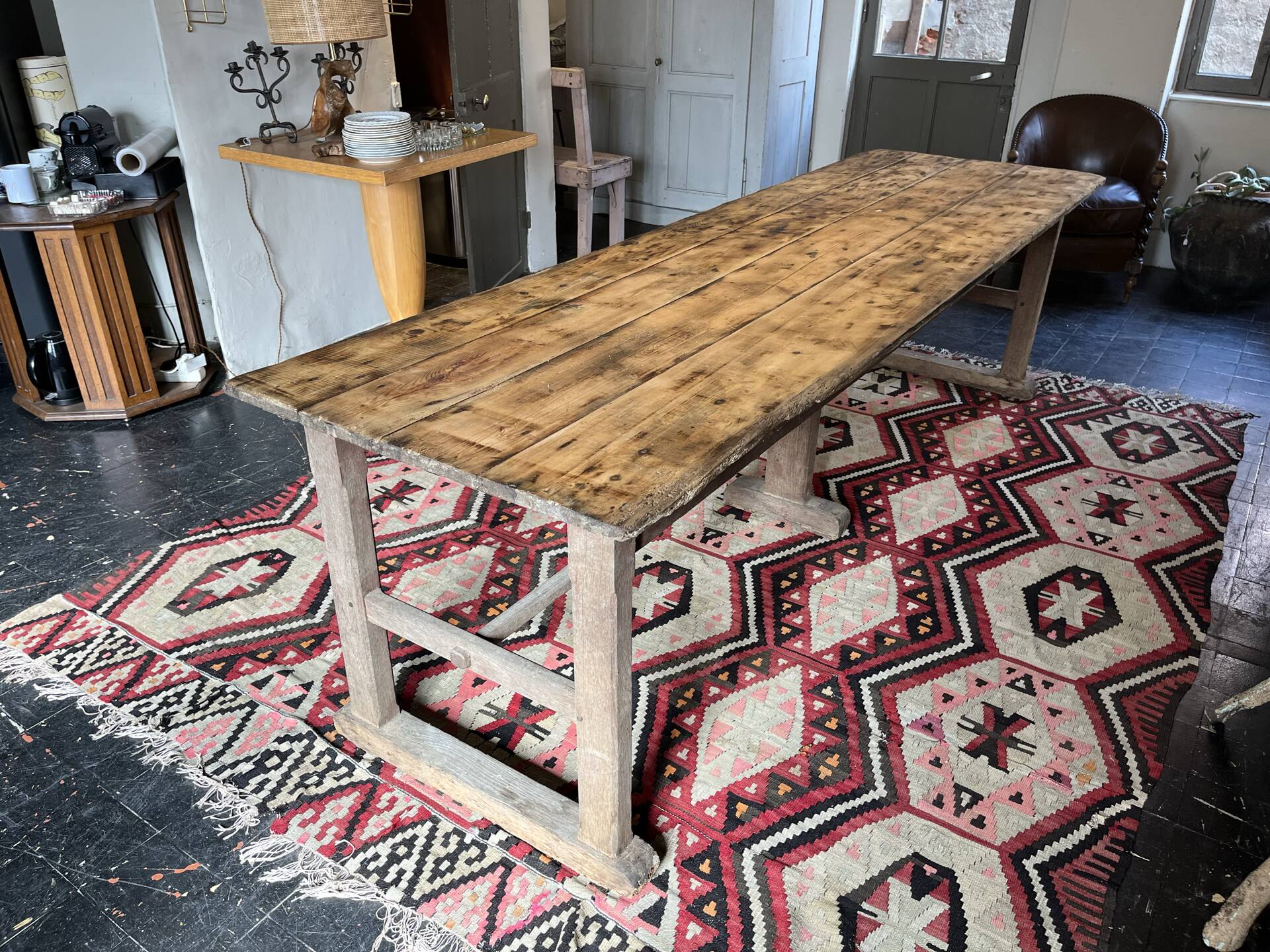19th-century farmhouse table