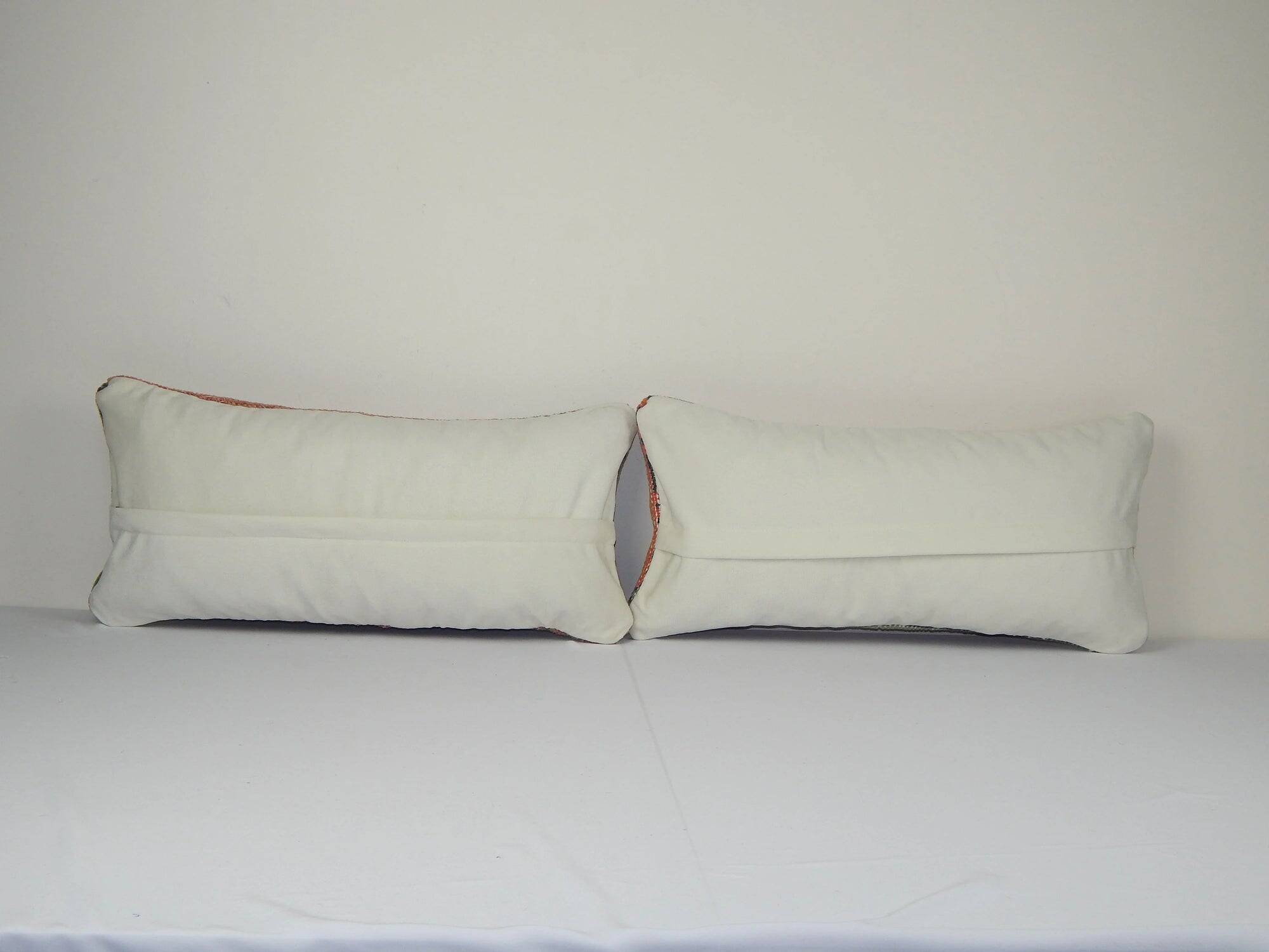 Set of 2 vintage Turkish cushion covers 25x56 cm