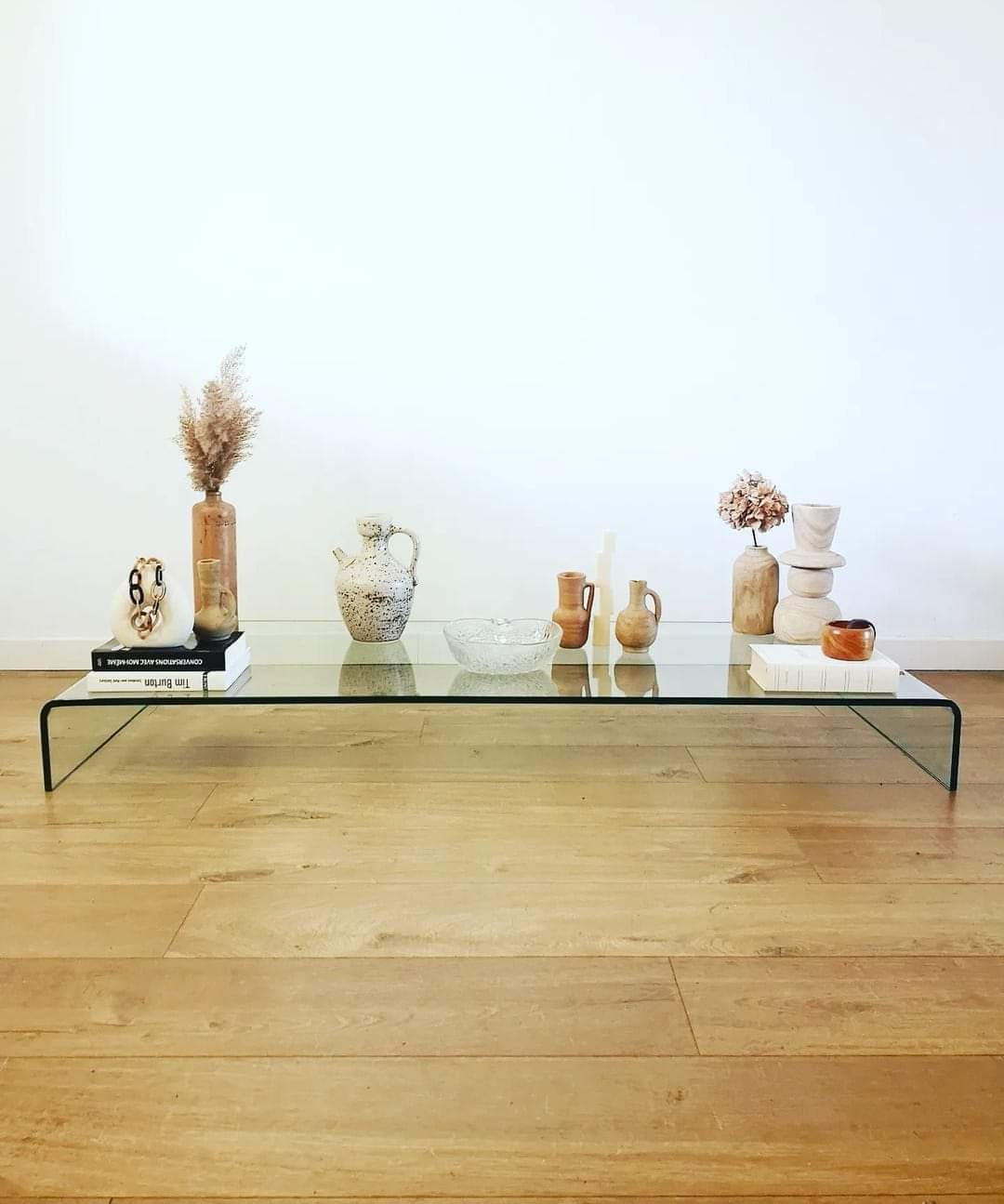 Thermoformed glass coffee table