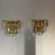 Golden crystal stamps sconces