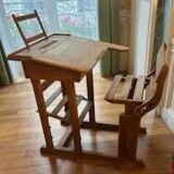 Pupitre écolier ancien haut de gamme