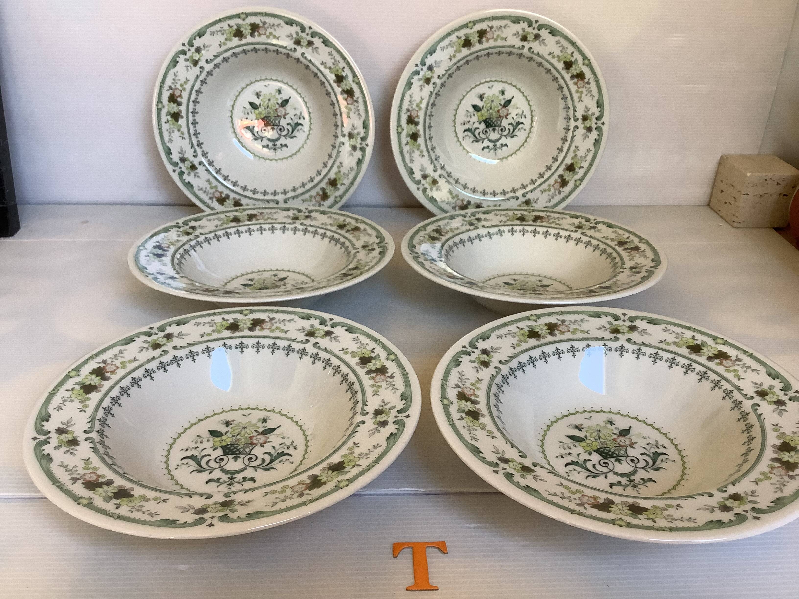 Six Royal Doulton Provençal soup plates