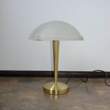 Modern table lamp – 2000s, gold base, glass, E14