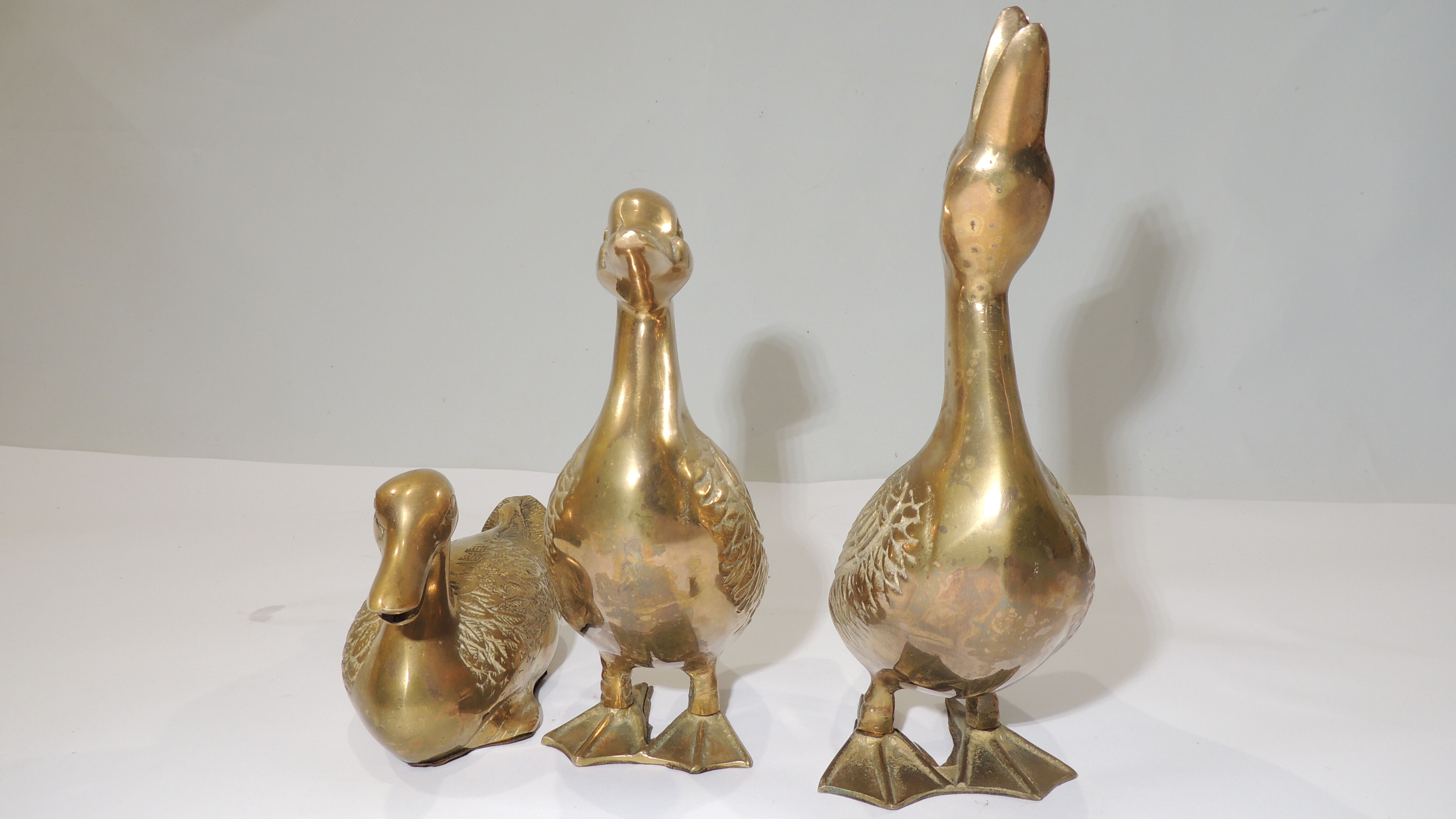 Brass/vintage duck set
