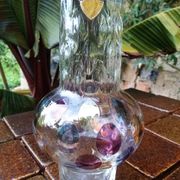 Bohemian crystal vase Czechoslovakia