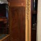 Large mirror fireplace mirror in wood and gilded stucco XIX Restoration