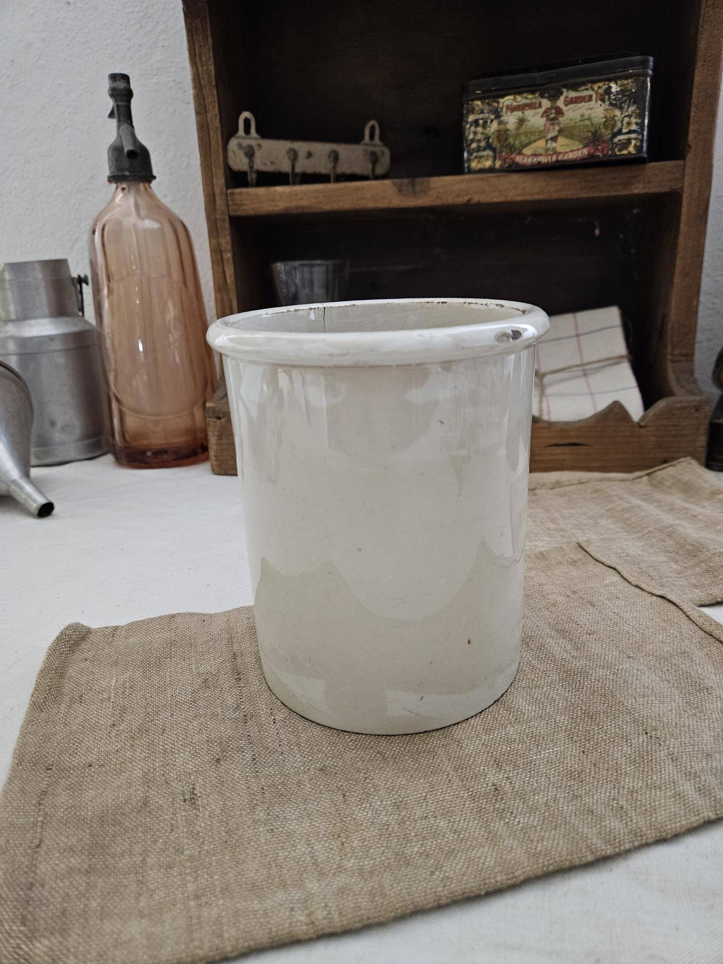 Old stoneware pot - Longwy pot