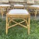 4 tabourets vintage bambou et rotin – années 60/70
