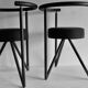 Black metal chairs "Miss Dorn" Philippe Starck , publisher Disform 1981
