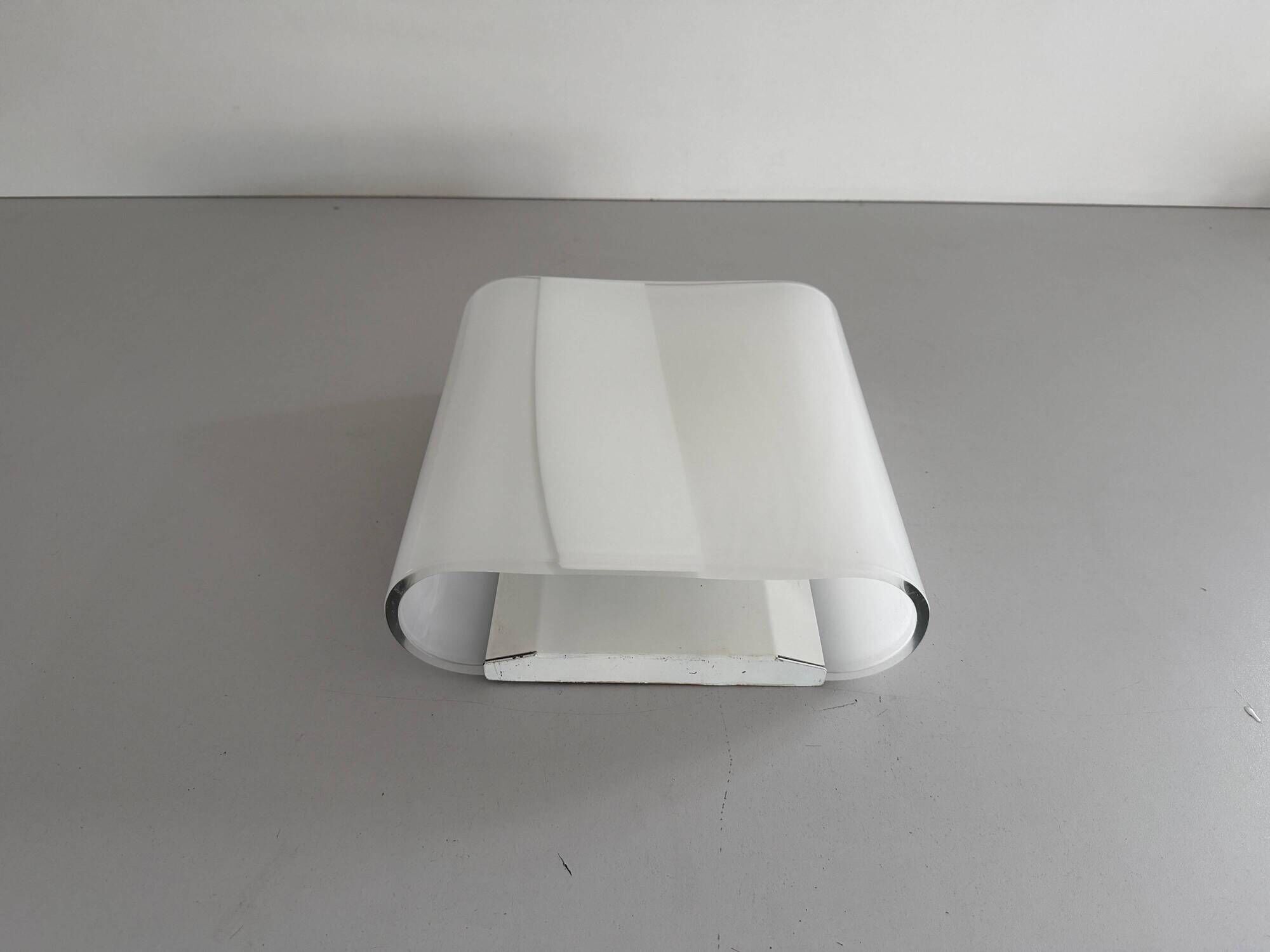 Simple wall lamp in heavy Murano glass from the mid-century, 1960, Italy.