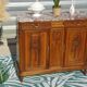 Art Deco walnut sideboard with marble top
