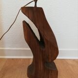 Solid wood floor lamp carved 50s