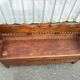 Carved wooden storage bench – rustic Savoyard style