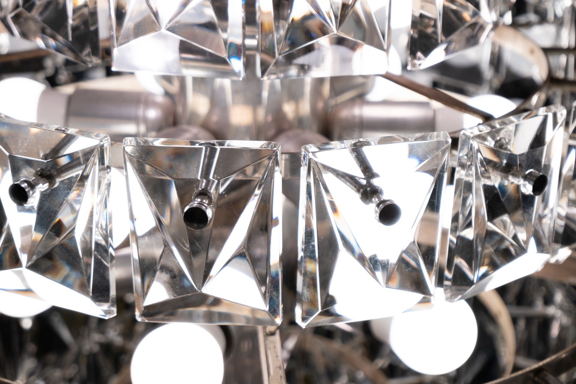 Kinkeldey 6 Tiered Chrystal Chandelier, 1970s