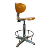 Chaise d'atelier/de bureau/d'usine industrielle vintage