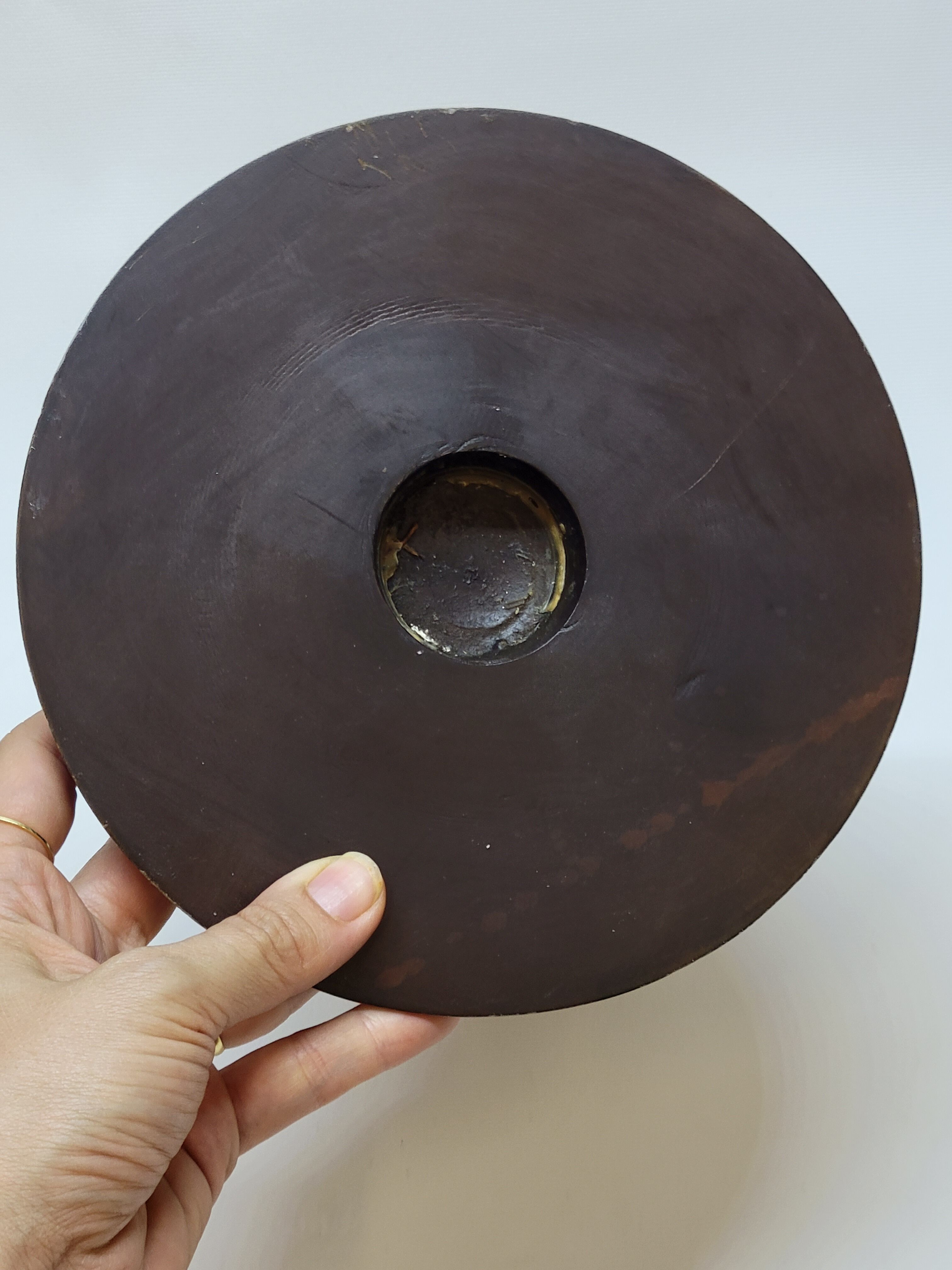 Scandinavian wooden candle holder turned sleek design