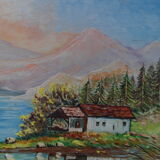 Oil on panel Roger Faure mountain landscape