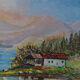 Huile sur panneau Roger Faure paysage de montagne