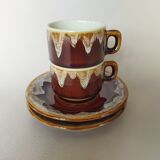 2 bistro coffee cups